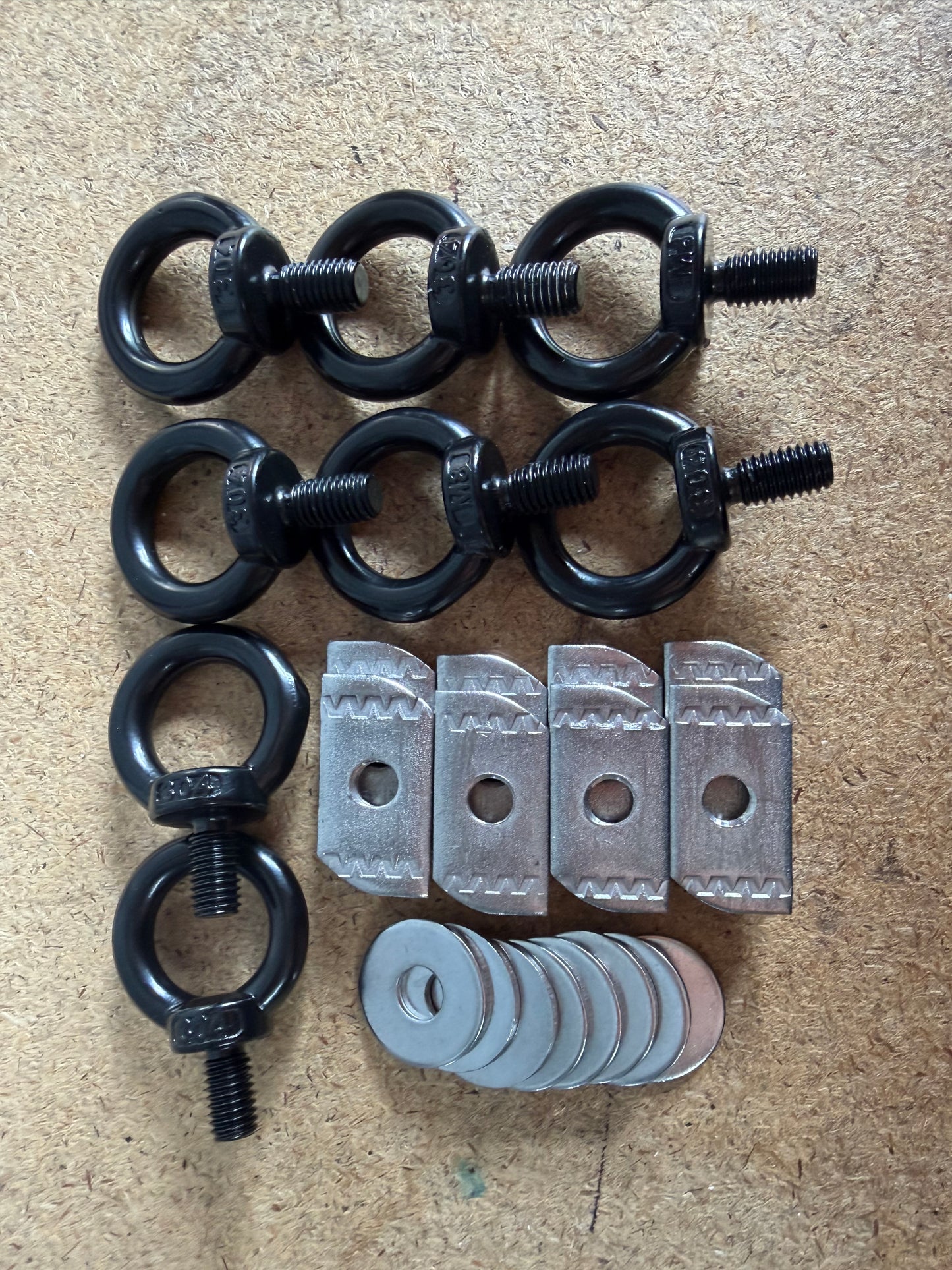 M8 eye bolt kit (black)