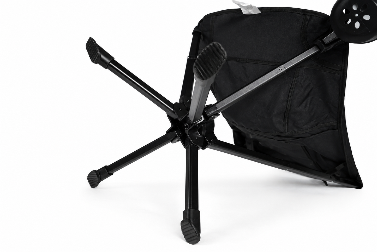 Compact Swivel Camping Chair-Black