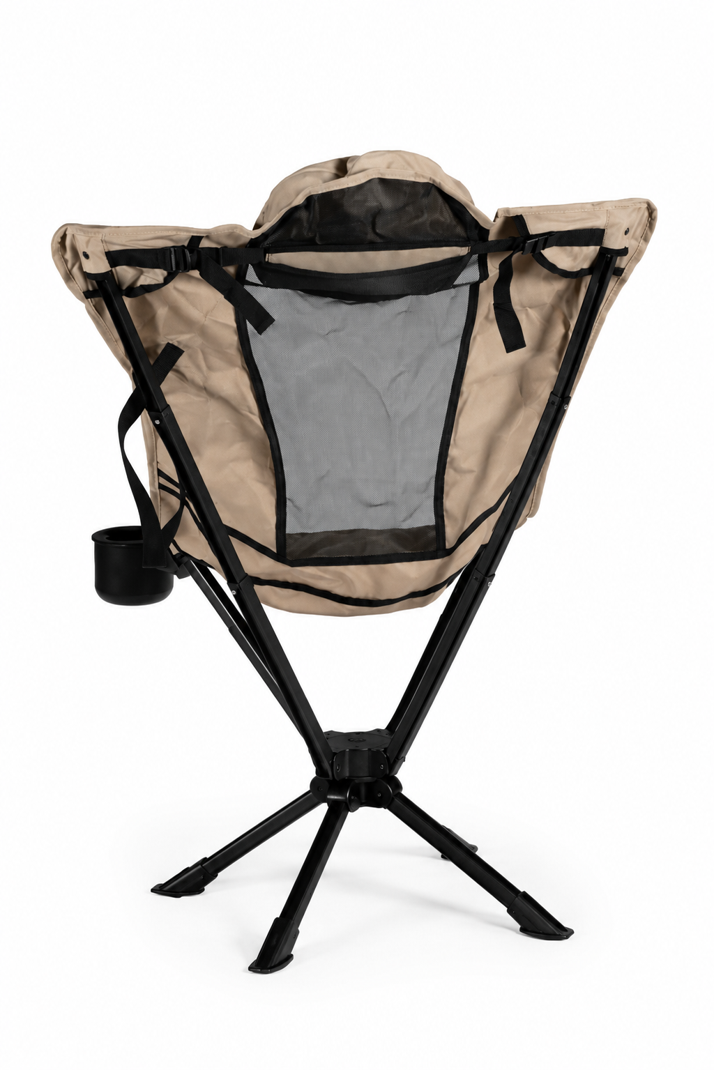 Compact Swivel Camping Chair-Khaki